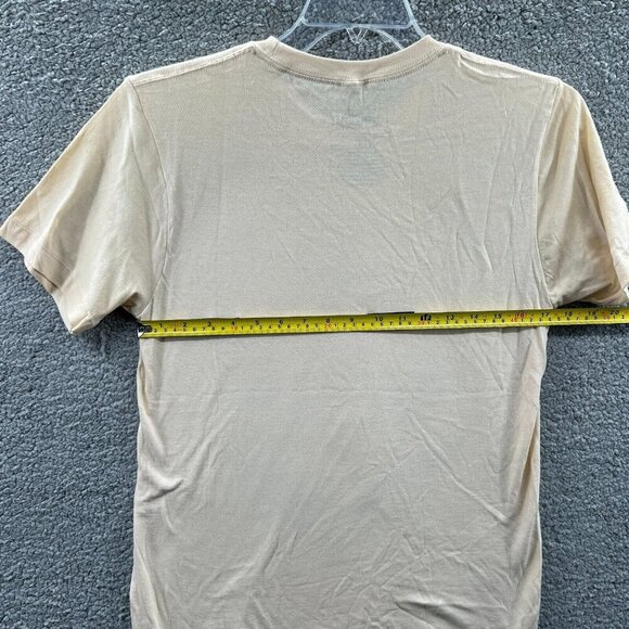 Battleship Mens Shirt Small Tan 100% Cotton Crewneck Pullover Short Sleeve - Picture 4 of 6